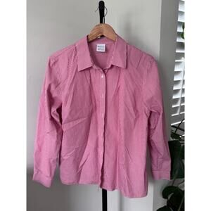 Gingham Red Long Sleeve Button Down Blouse Womens Westbound‎